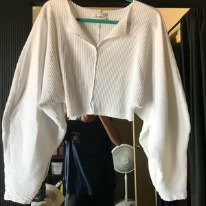 Urban outfitters white wide sleeve top